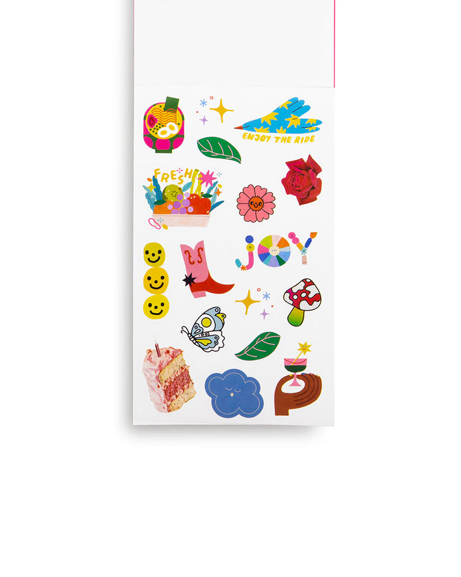page of colorful stickers