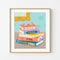 framed 8x10 stack of books print