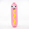 pink inflatable hot dog pool float with mustard front and 'buns' back