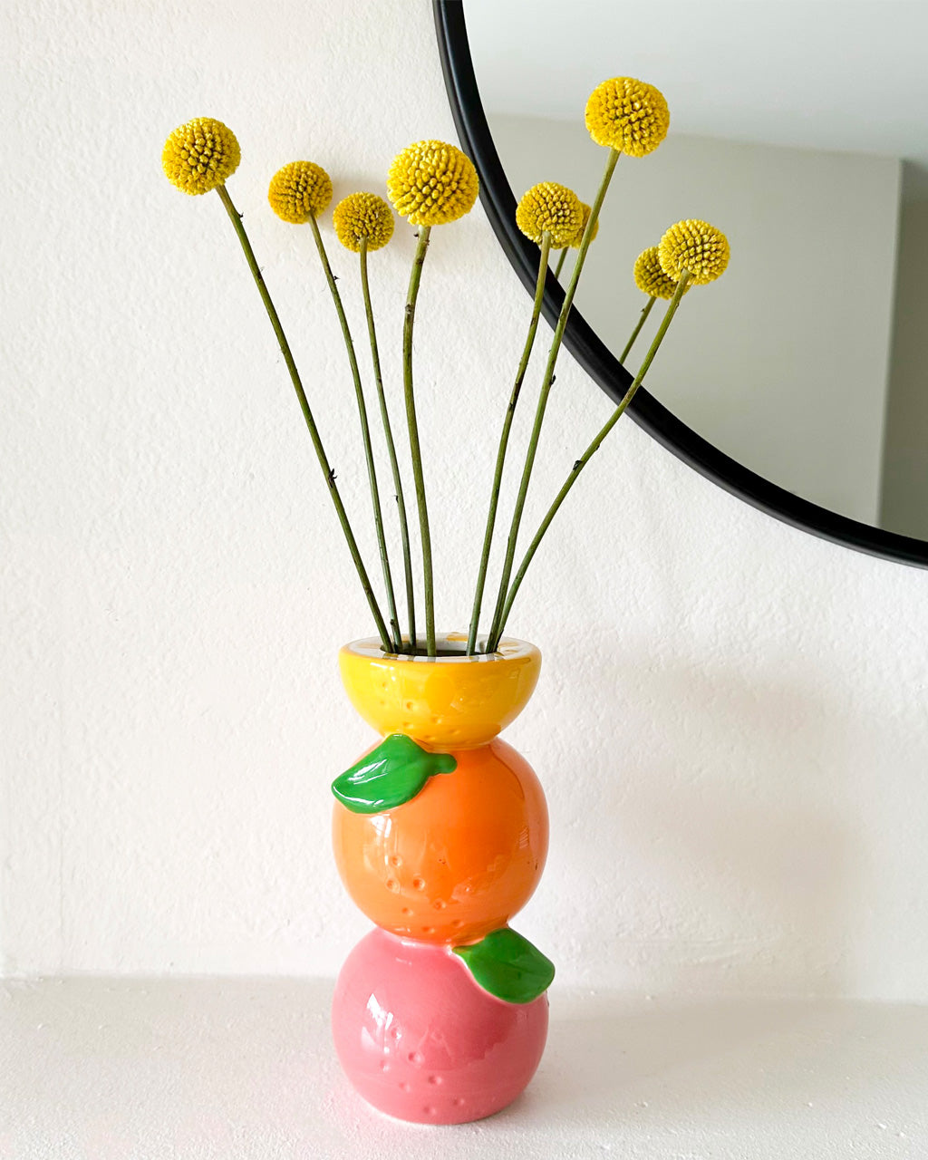Citrus Stack Ceramic Vase | Colorful Fruit Decor | ban.do