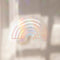 rainbow decal on window