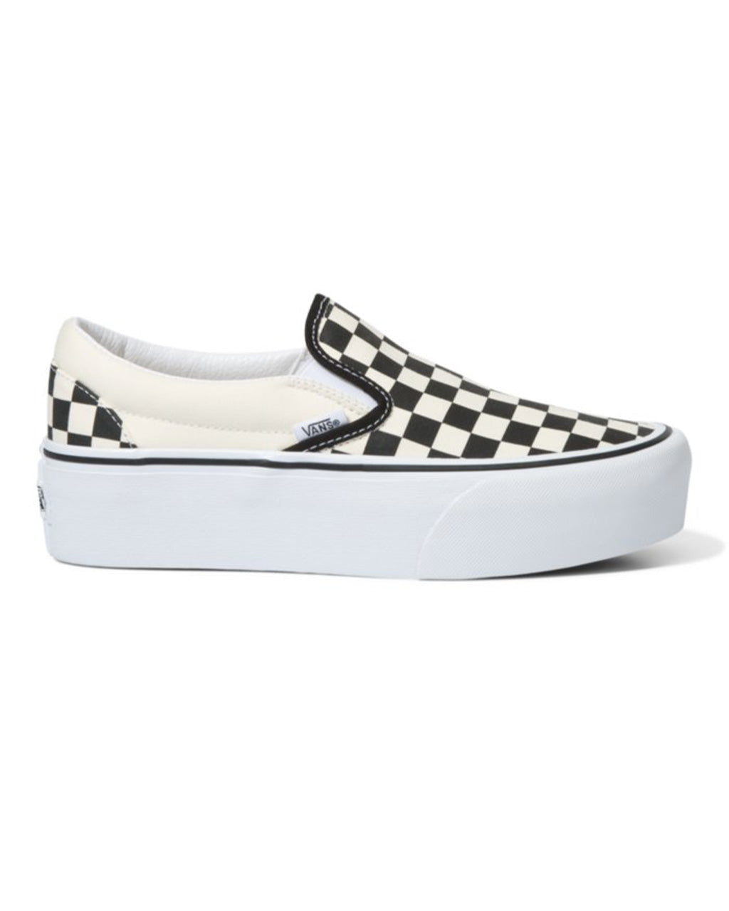 Vans Womens Classic Slip on Stackform - Shoes Black/White Size 08.5