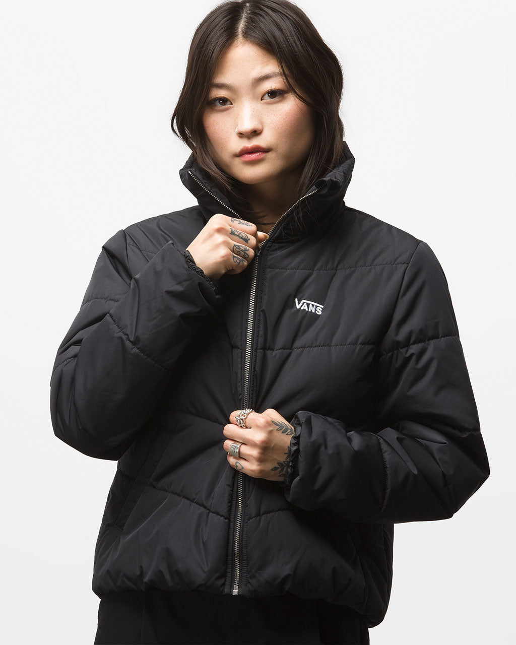 Vans black puffer coat Clearance