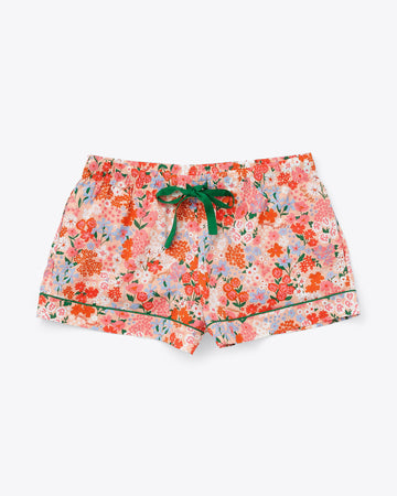 bright multi color floral leisure shorts