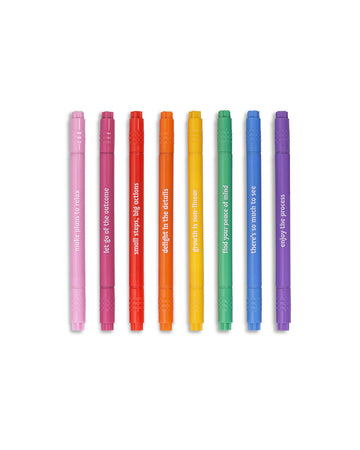 set of 8 marker set with various sayings on the side