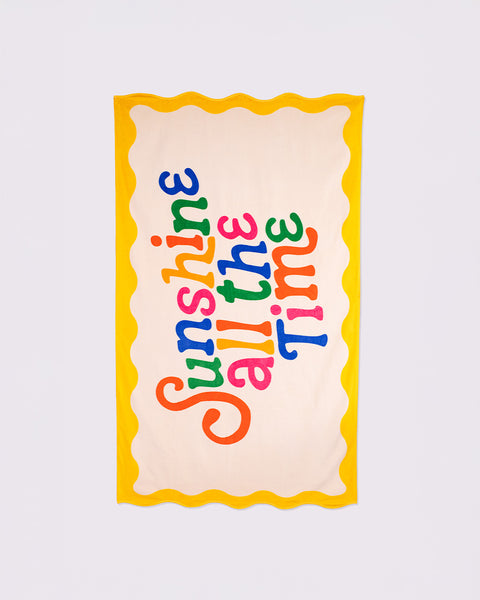 Ban.do Oversized Beach Towel - 72" X 40", Plush Terry Cloth, Always Better Together Design - View #3