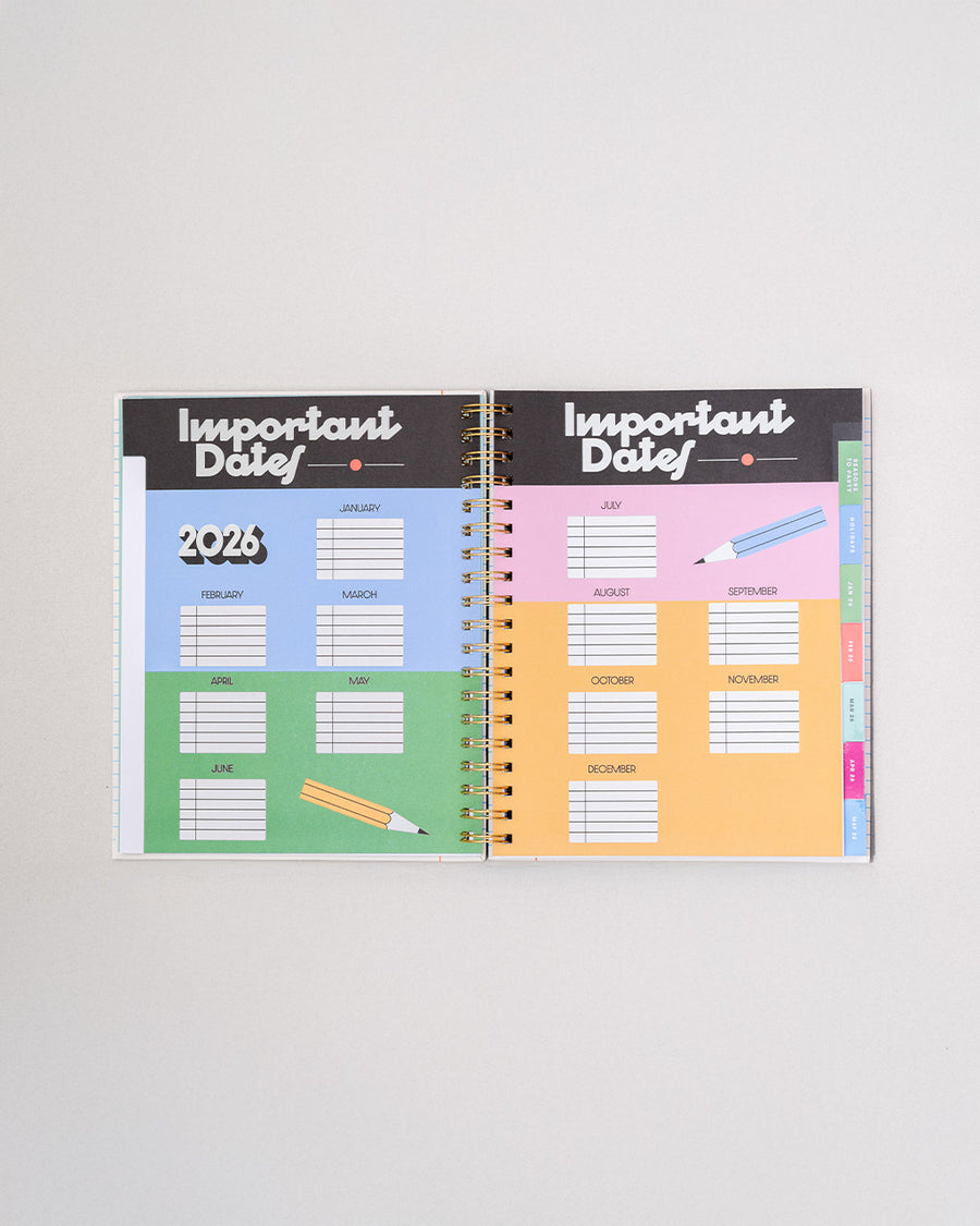 interior important dates pages