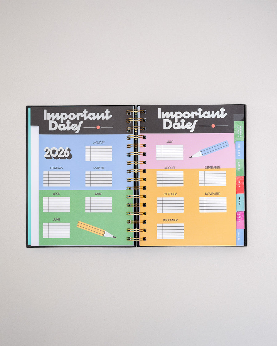 interior important dates pages