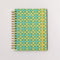 green, blue and yellow plaid 12-month large planner with golden yellow elastic closure