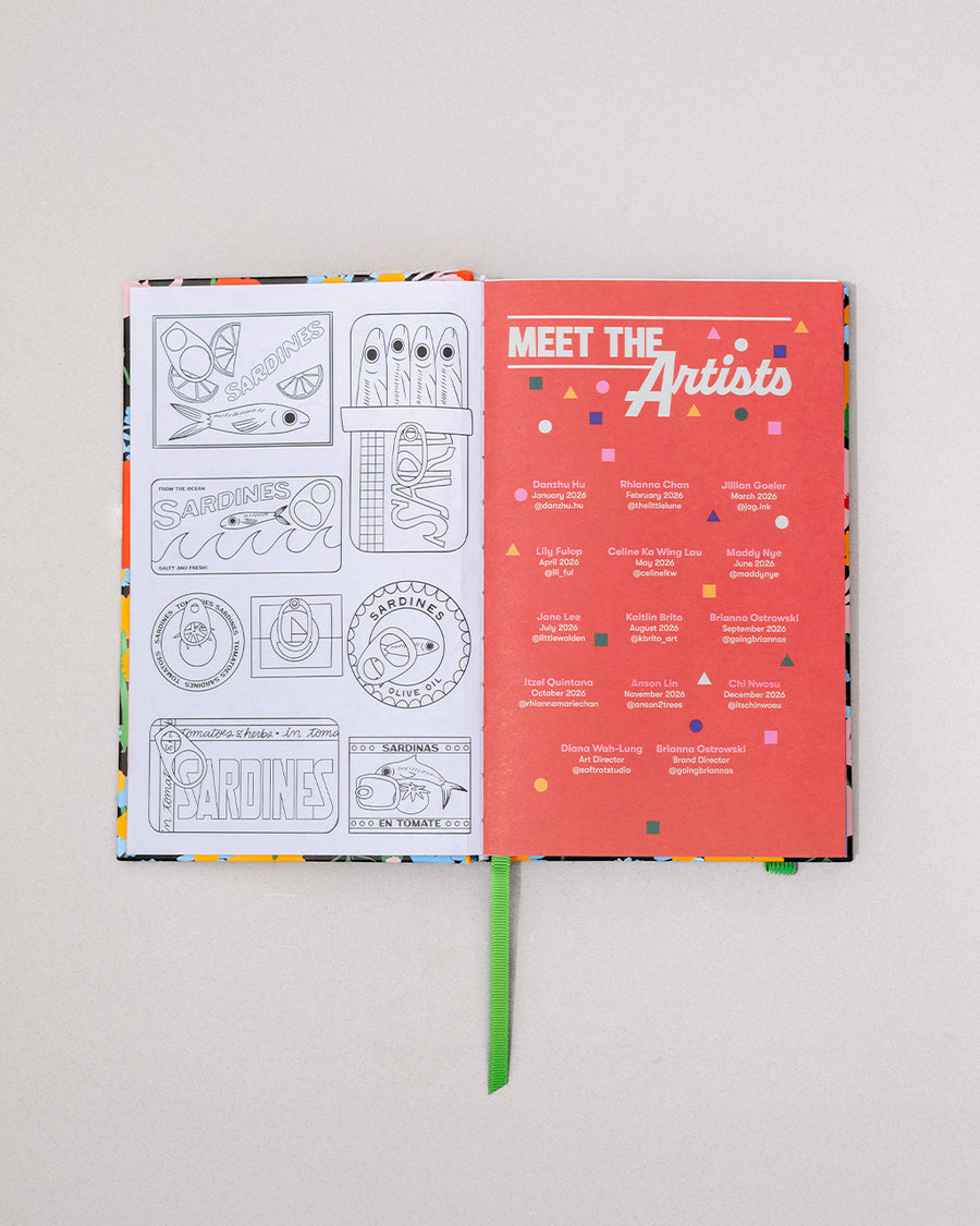 interior coloring page and meet the artist pages