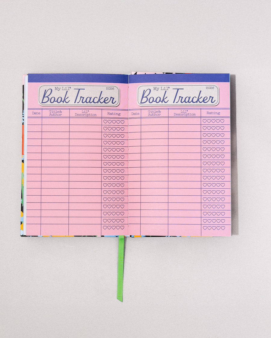 interior book tracker pages