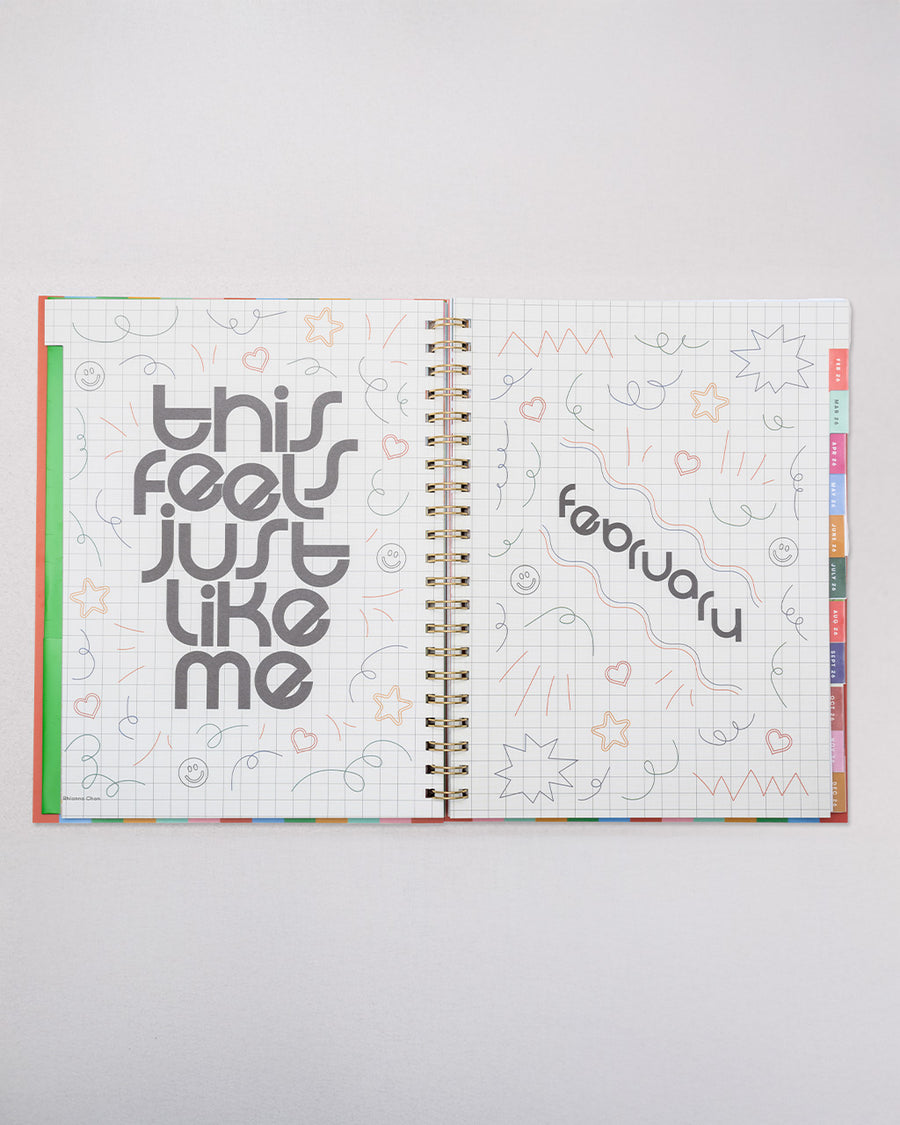 february 'this feel just like me' graphic pages