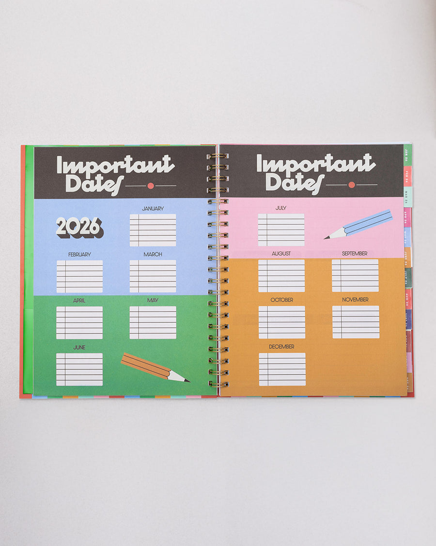 interior important dates pages