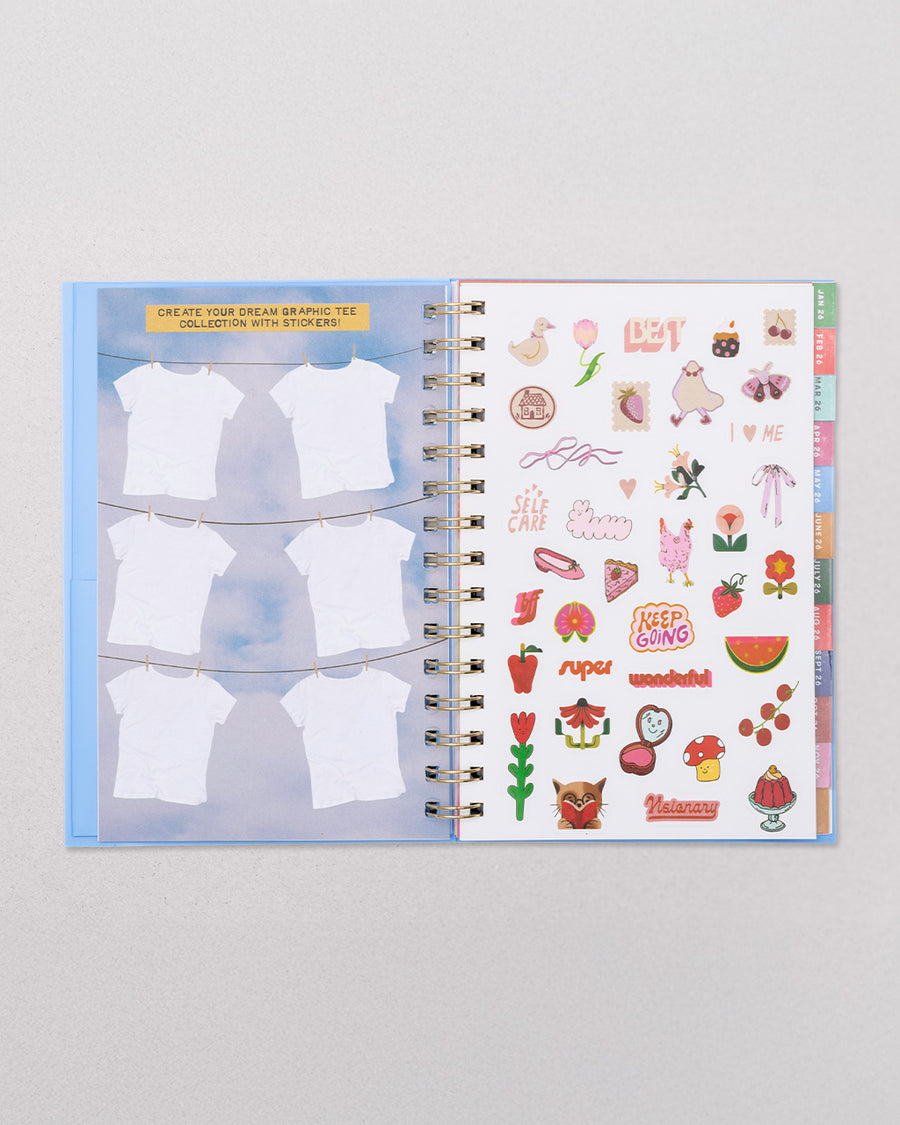 decorate your dream graphic tee and sticker sheet