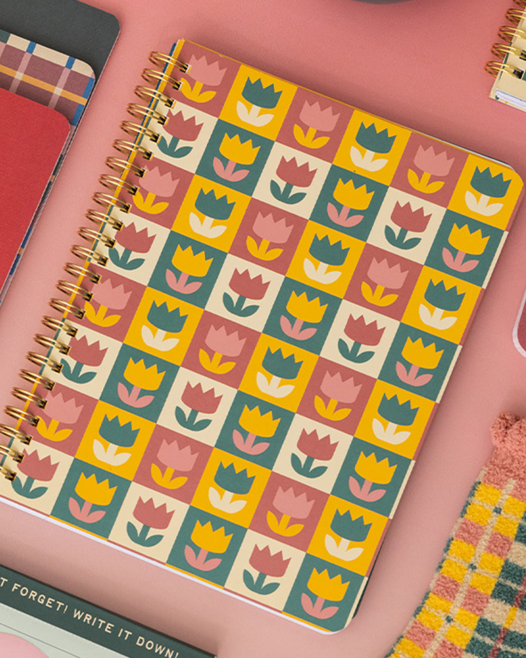 Tufted Notebook Mini Notebook – Tulips | Floral Lined Journal | ban.do