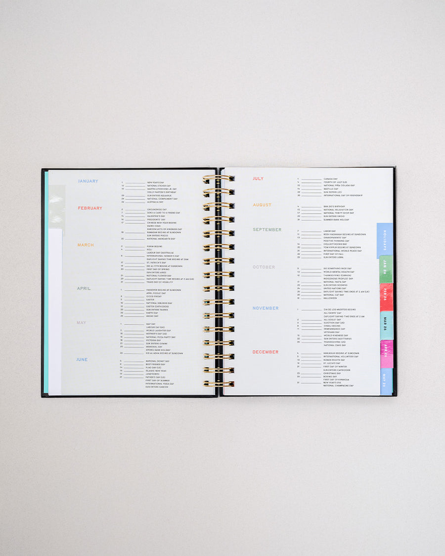 interior important dates pages