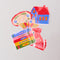 big vinyl sticker set: blue house, red folk dog, colorful butterfly, 'i'd rather be home reading' and ''home is where my books are'