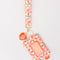 pink and white folk tulip quilted zip pouch and lanyard with red heart keychain that says 'Good things ahead'