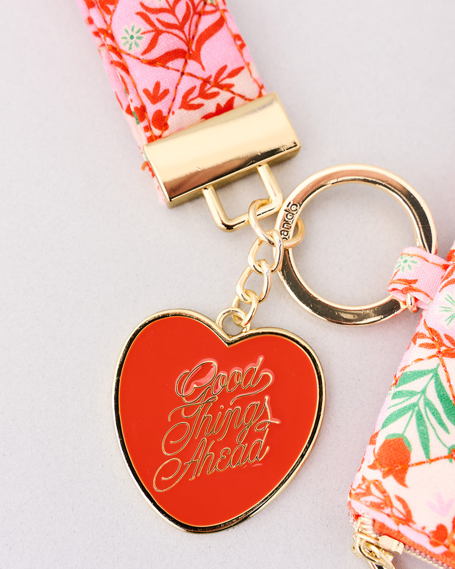 Lanyard Keychain - Pink Tile Floral – ban.do