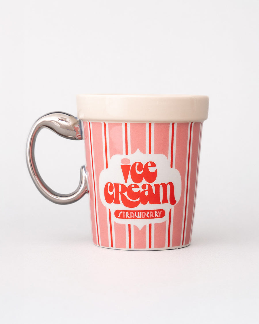 Strawberry Ice Cream Pint Mug | Ceramic Mug | ban.do