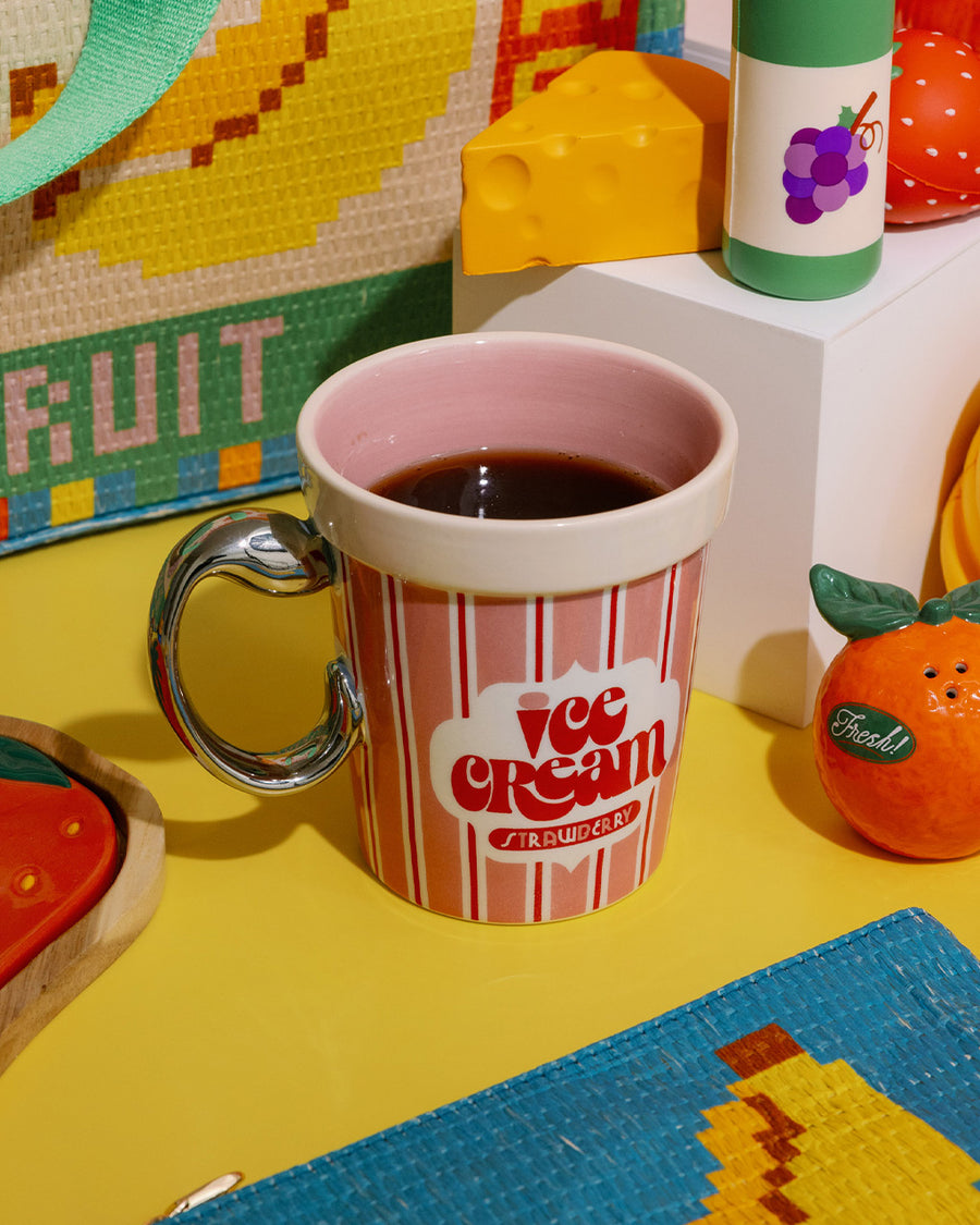Strawberry Ice Cream Pint Mug | Ceramic Mug
