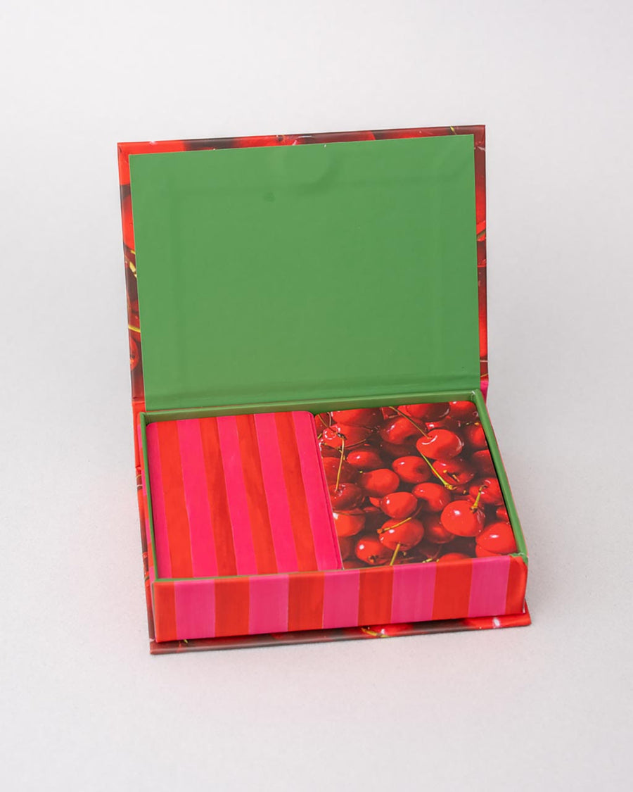 Game Night! Double Deck Playing Cards - Cherry Stripe