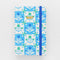 light blue and white folk title floral classic 12-month planner with gold '2027' and blue elastic closure