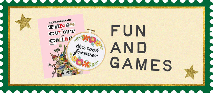 Fun and games gift ideas like puzzles, cards, and party favorites
