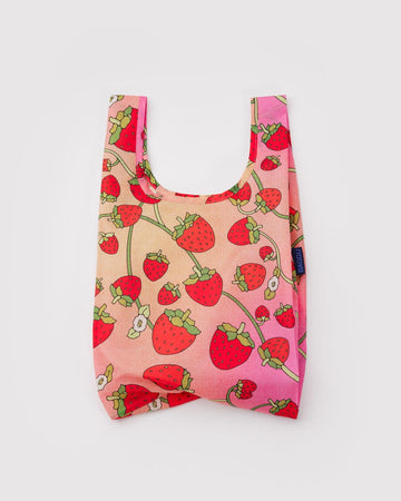 colorful baby baggu with all over strawberry blossom print