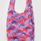 multicolor big baggu with purple dolphin print