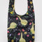 black big baggu with winter gourd and floral print