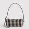 black and cream gingham nylon loaf bag