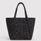 dark grey cloud bag with black ditsy floral print