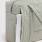 laptop sleeve of sage and white vertical stripe cloud carry on bag