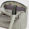 interior of sage and white vertical stripe everyday cloud bag