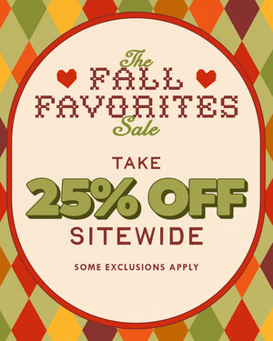 the fall favorites sale. 25% off sitewide. some exclusions apply.