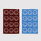 reversed set of smiley hand towels: light blue with blue smiley, pink and red smiley