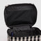 interior of black and white gingham large cosmetic case