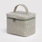Large Cosmetic Case - Sage Stripe