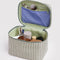 Large Cosmetic Case - Sage Stripe