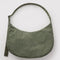 muted olive green large crescent bag