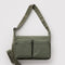 muted olive green medium cargo crossbody