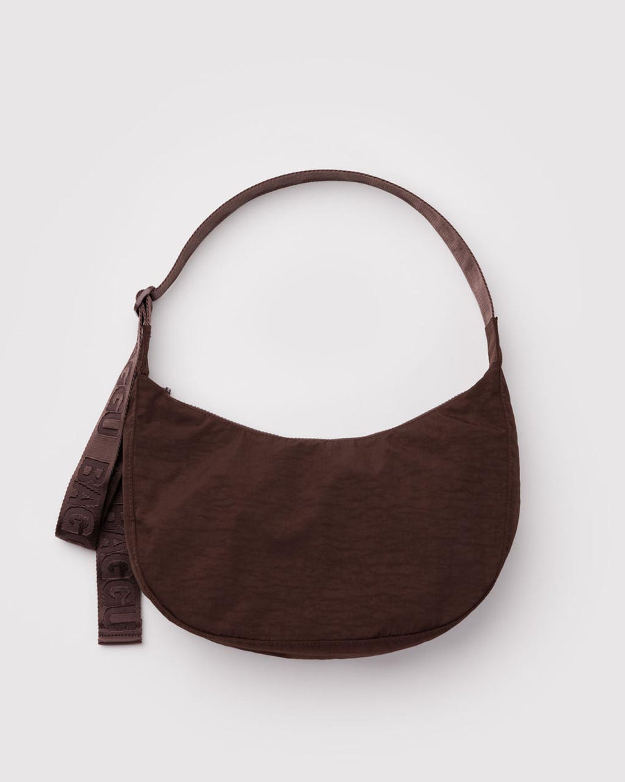 Medium Nylon Crescent Bag w/ Key Leash - Coffee – ban.do
