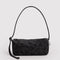 charcoal nylon loaf bag with black ditsy floral print