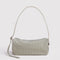 sage green and white vertical stripe nylon loaf bag