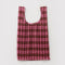 pink plaid pleated bag