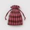 packaged pink plaid pleated bag