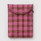 pink tartan 13 in. laptop sleeve