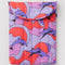 purple, pink and orange 16 in. laptop sleeve with purple dolphin print