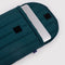 dark teal puffy 16 in laptop sleeve with laptop inside
